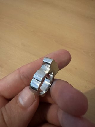 Anillo TOUS Plata Diseño Oso Ajustable