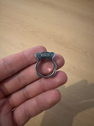 Anillo TOUS Plata Diseño Oso Ajustable