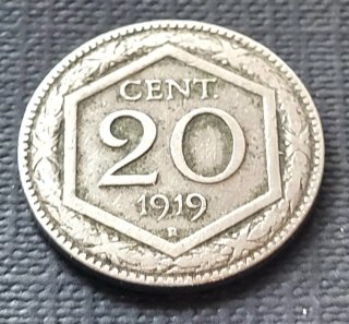 Moneda Italia 1919 Reino D'Italia