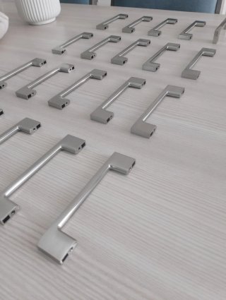 20 MANIGLIE in acciaio inox,per mobili, NUOVE