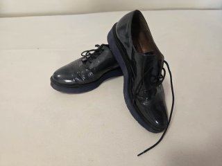 Zapatos colegiales charol azul oscuro