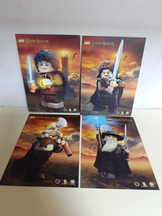 4 Postales Lego El Señor de los Anillos