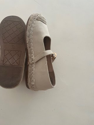 Bailarinas niña esparto beige