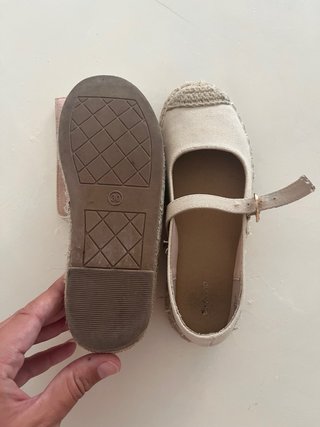 Bailarinas niña esparto beige