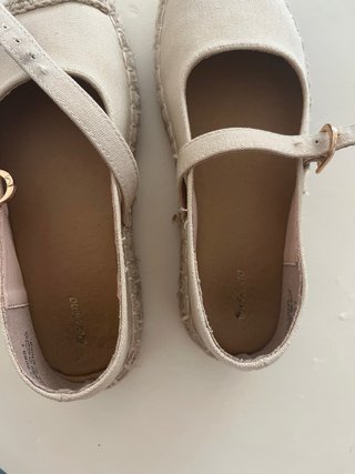 Bailarinas niña esparto beige