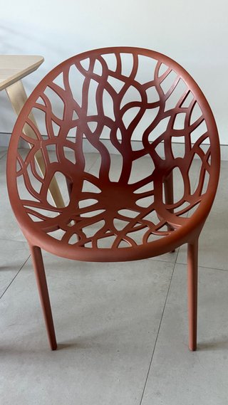 Silla Naranja terracota Diseño Árbol