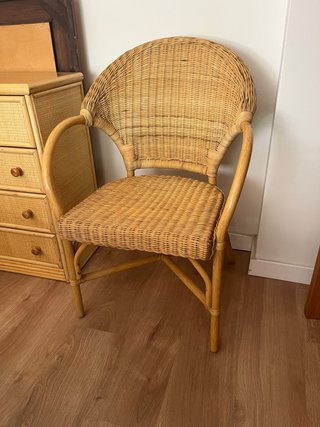 Silla de mimbre estilo ratán