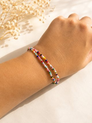 Collar de cuentas con patito y pulsera a juego