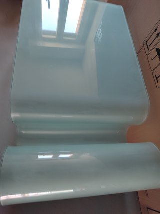 Tavolino in vetro curvato 110x60