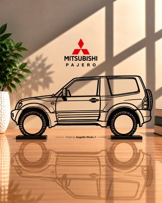 Mitsubishi Pajero Maqueta Silueta 20cm