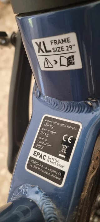 Bici MTB Eléctrica Kross Hexagon 3.0 Azul