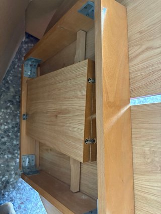 Mesa redonda extensible de madera