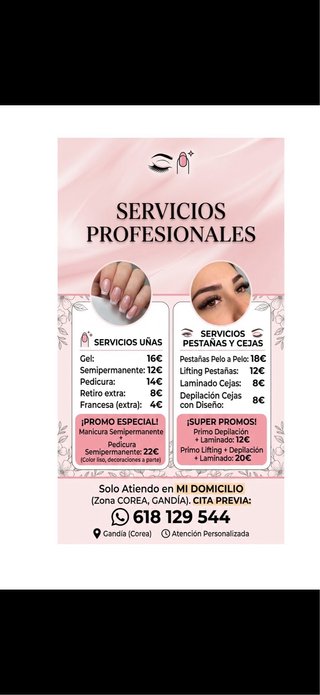 Uñas y pestañas Gandia