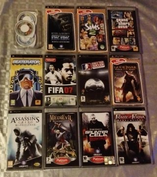 Lote 22 artículos PSP: juegos, UMD y películas.