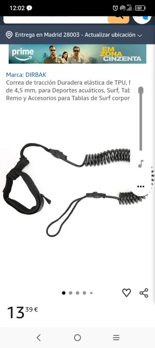 Correa de pie para tabla de surf