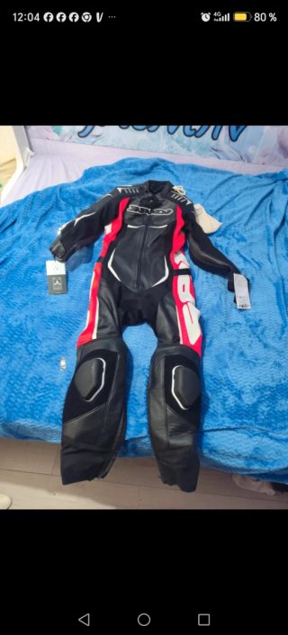 Mono de moto SPIDI negro, rojo y blanco