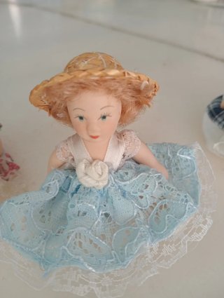 Lote 5 mini muñecas vintage