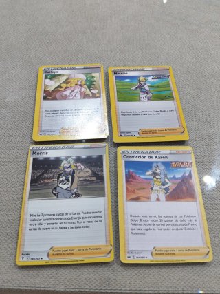 4 Cartas Entrenador Pokémon (Español)