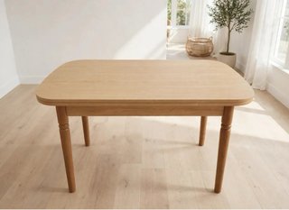 URGE Mesa de comedor extensible de madera