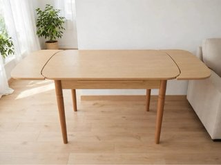 URGE Mesa de comedor extensible de madera