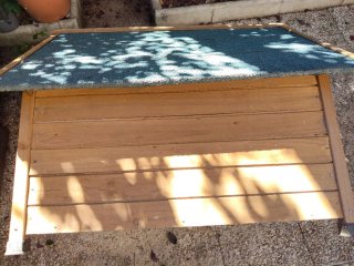 Caseta Perro Madera Techo Verde