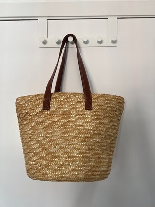Bolso de playa de paja