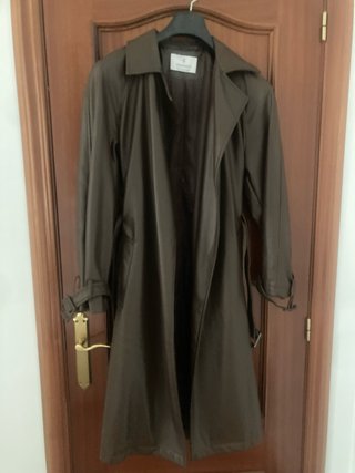 Gabardina polipiel Marrón Chocolate Talla M