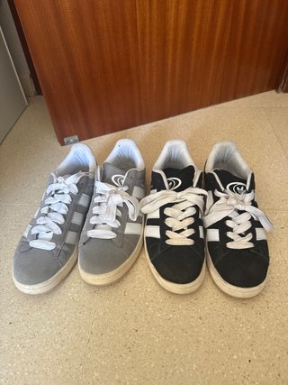 Zapatillas Adidas Campus Grises y Negras