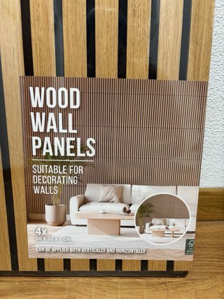 4 Paneles Madera Decoración Pared
