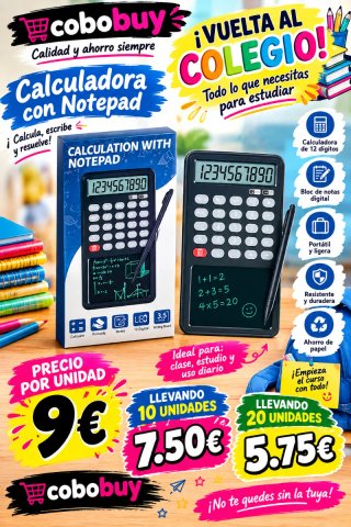 Calculadora cobobuy con Notepad