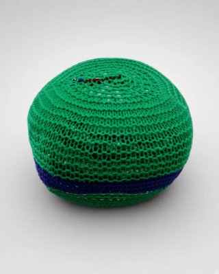 Puff suelo crochet sandía