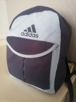 Mochila Adidas Azul y Gris