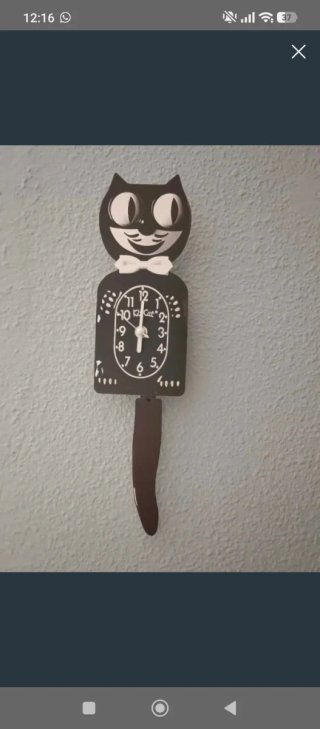 Reloj de Madera Estilo Kit Cat