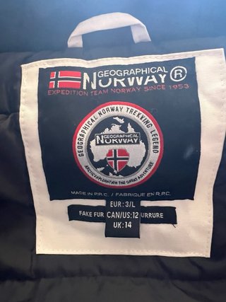 Abrigo Geographical Norway Blanco Talla L