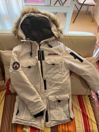 Abrigo Geographical Norway Blanco Talla L