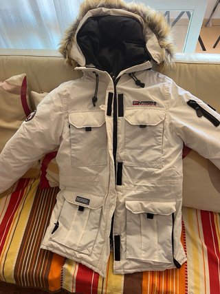 Abrigo Geographical Norway Blanco Talla L