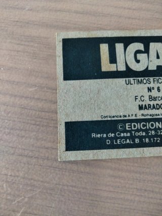 Cromo Maradona Liga Este Barcelona 82-83 Nuevo