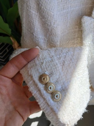 Chaqueta Zara Blanca Lanilla