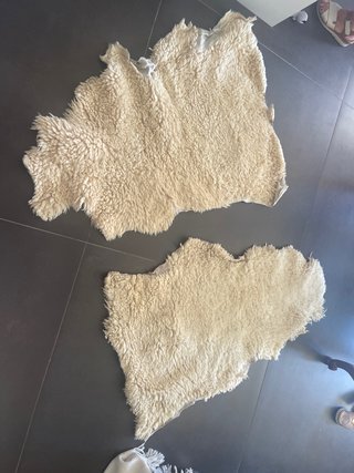 Alfombras de lana beige