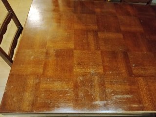 MESA Y SILLAS COMEDOR ROBLE AMERICANO