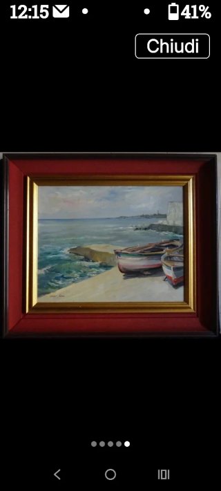 Vecchio quadro dipinto ad olio Giorgio Salvato