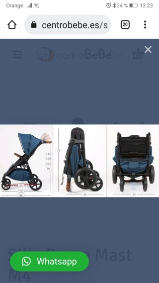 Carrito Bebé MUST4 Azul