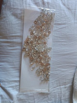 Tocado Novia Bodas Oro y Plata