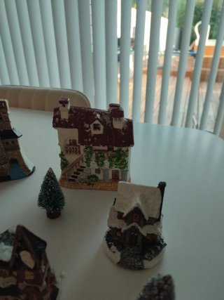 Conjunto Pueblo Navideño Luces