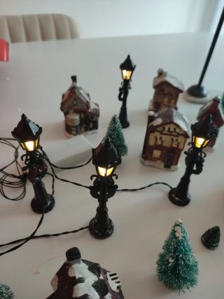 Conjunto Pueblo Navideño Luces