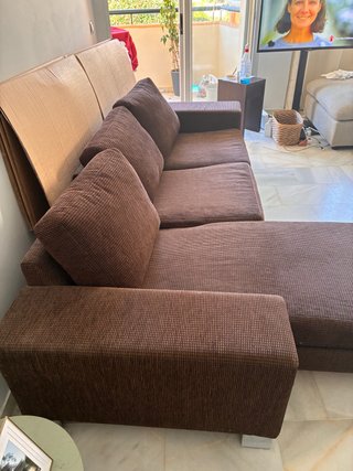 Sofá Natuzzi Chaise Longue Marrón