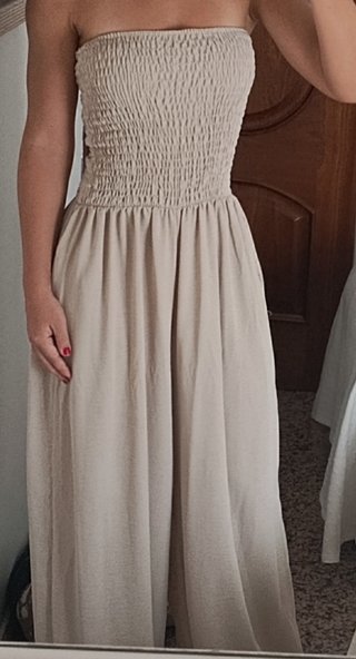 Mono beige sin tirantes