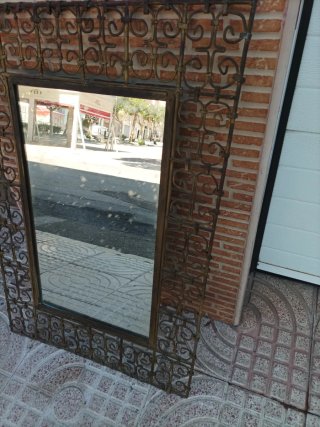 Espejo decorativo metal y cristal