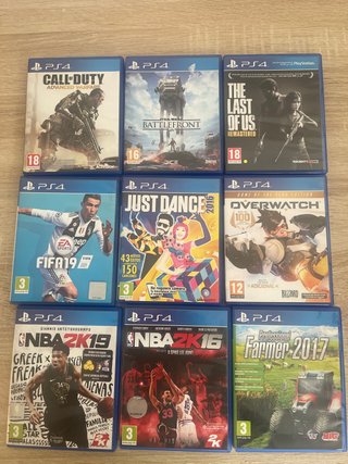 Lote 9 juegos PS4