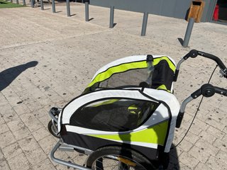 Rimorchio doppio per bici/corsa